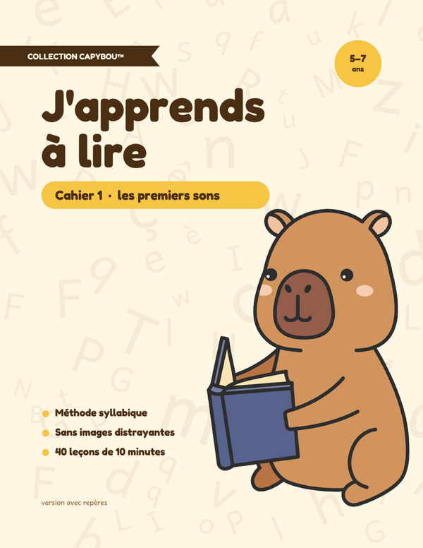 Couverture du cahier 1 : J'apprends à lire, les premiers sons